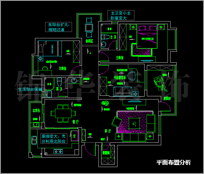 融喬中央花園三房?jī)蓮d兩衛(wèi)140平米 戶(hù)型